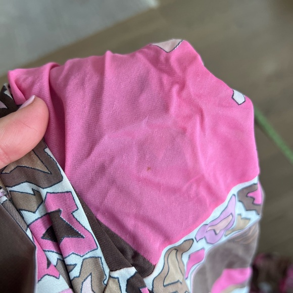 Emilio Pucci For Formfit Rogers Pink and Brown Print Maxi Slip Dress Underwear S - Picture 8 of 9